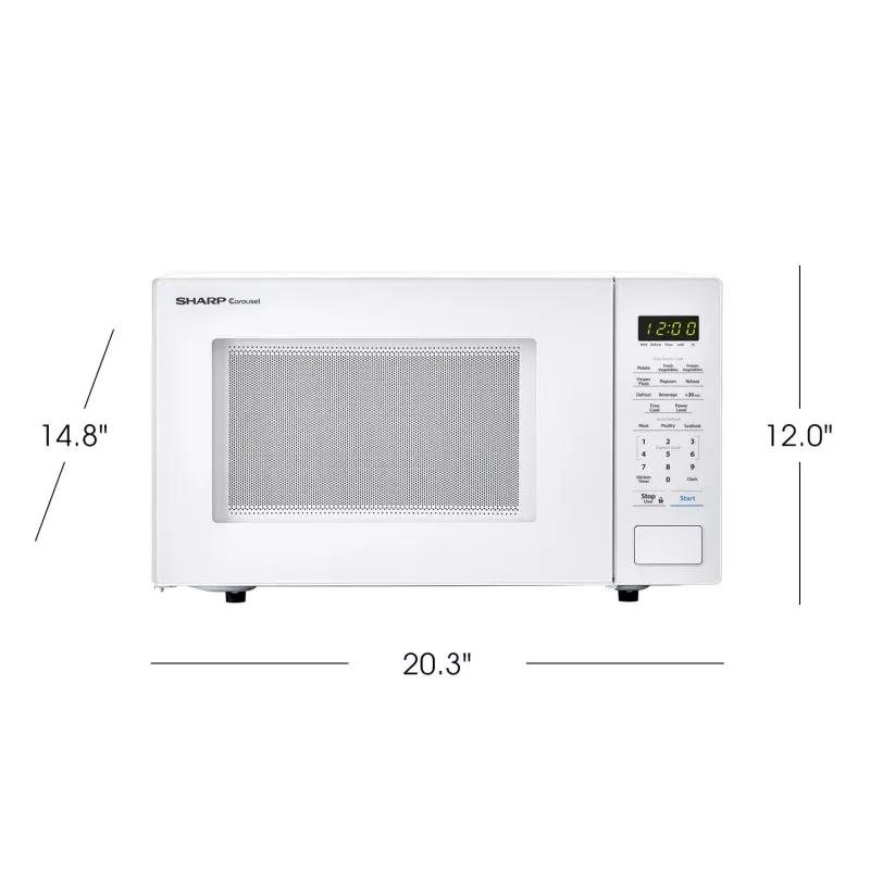 1.1 cu. ft. 1000W Sharp Countertop White Microwave