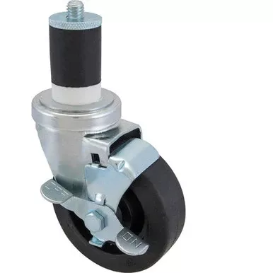 1/2 in Locking Expanding Stem Swivel Caster with 4 in Wheel for Creative Serving