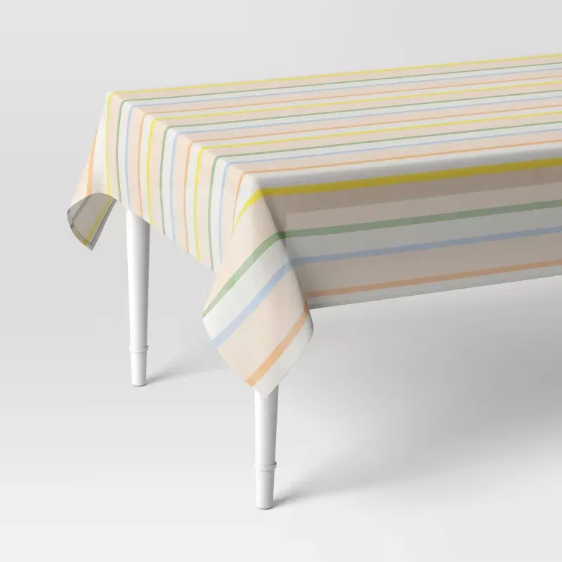 104"x60" Striped Tablecloth
