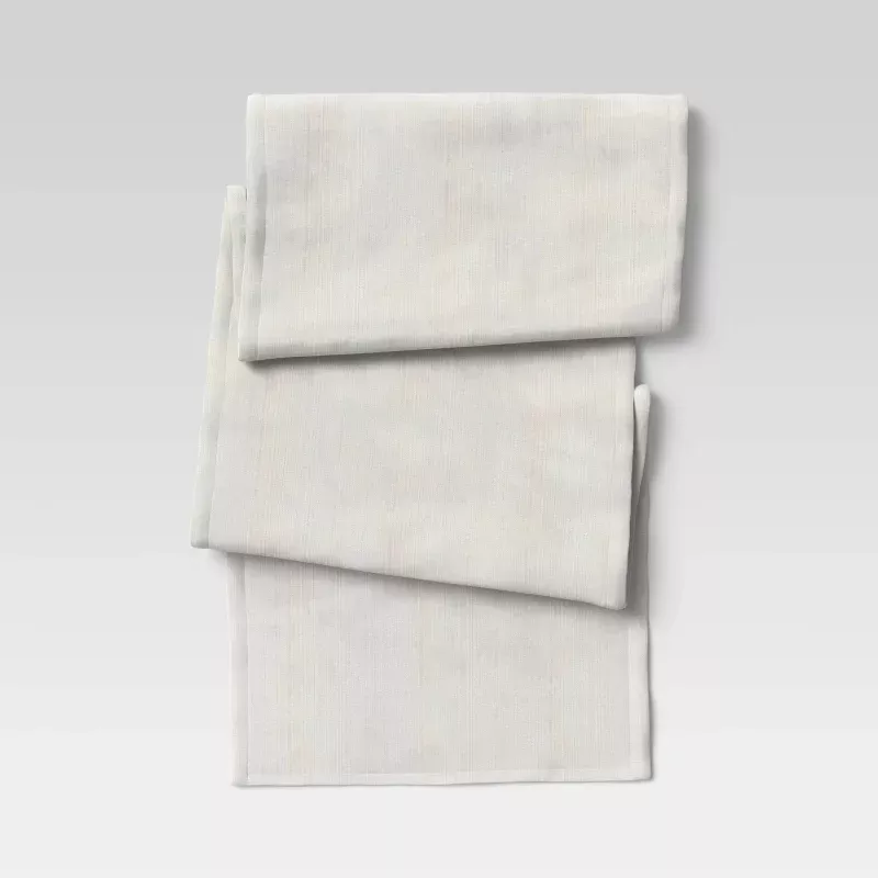 108" x 14" Cotton Solid Table Runner - White