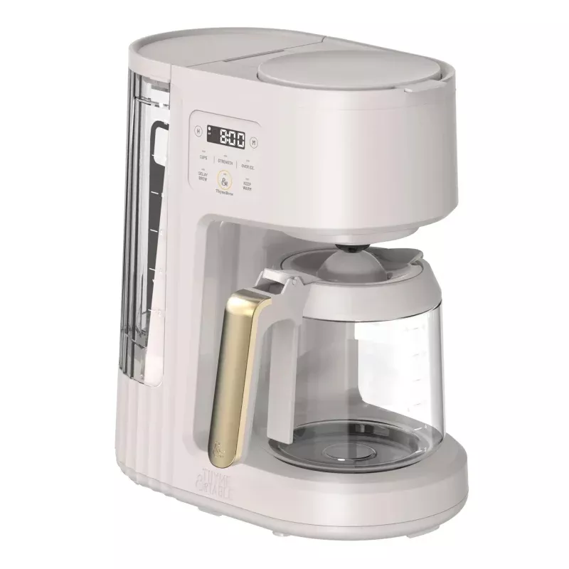 12-Cup Programmable Drip Coffee Maker - Sand White