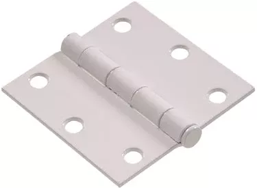 3-1/2WHITE SQ HINGE