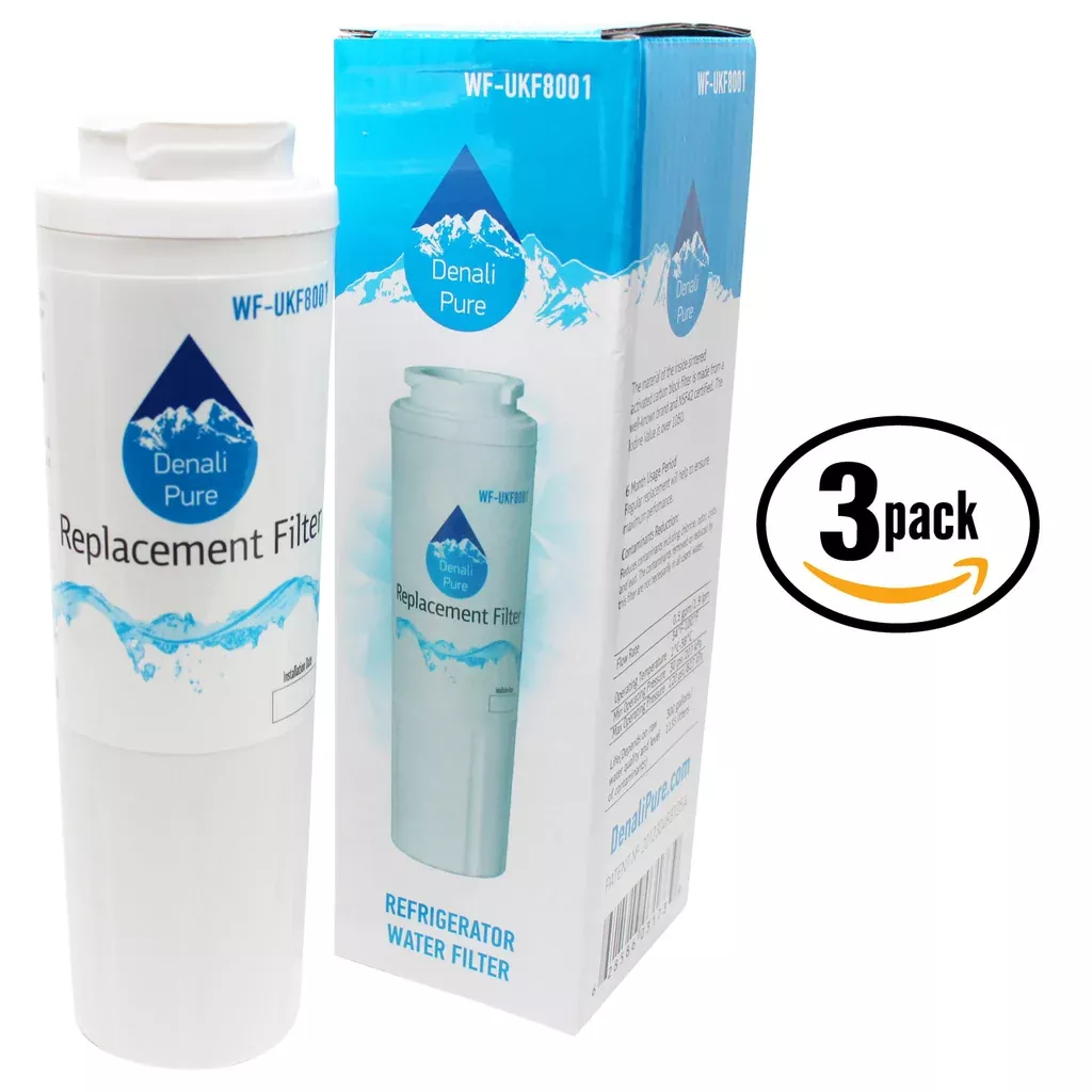 3-Pack Whirlpool GX5FHTXVQ00 Refrigerator Water Filter Replacement