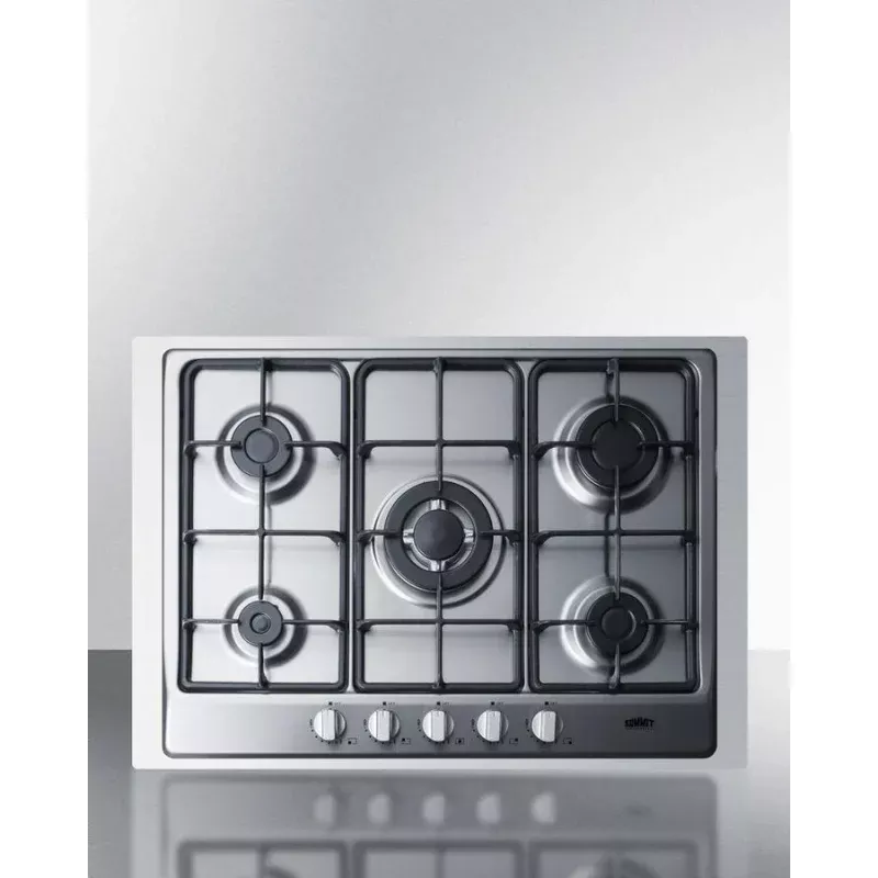 30" Wide 5-burner Gas Cooktop