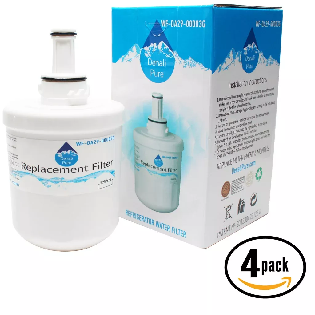 4-Pack Samsung RF266AERS Refrigerator Water Filter Replacement