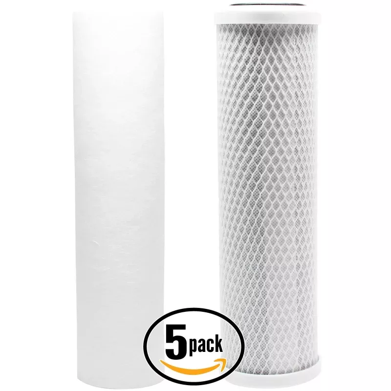 5-Pack Replacement Filter Kit for SpectraPure YSP1137 RO System - Includes Carbon Block Filter & PP Sediment Filter