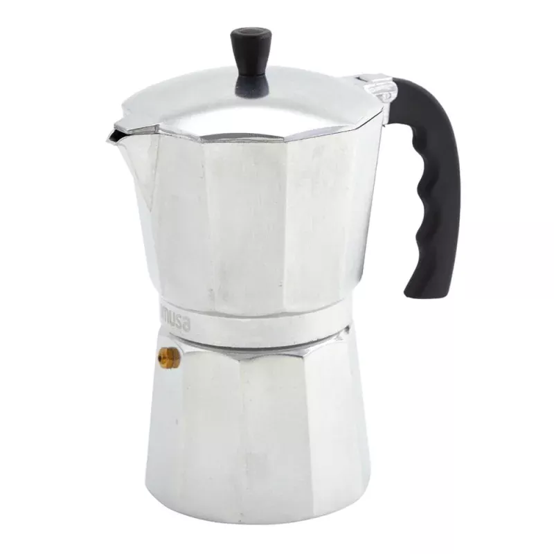 6 Cup Aluminum Espresso Stovetop Coffee Maker - Silver