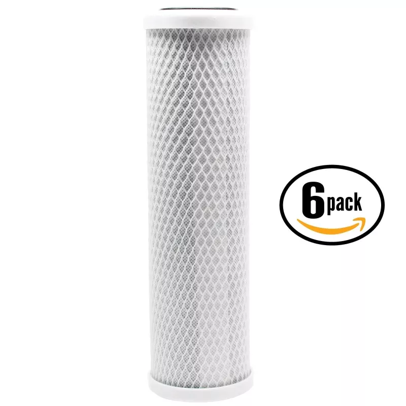 6-Pack Hydronix HF2-10WHWH12 Activated Carbon Block Filter Replacement
