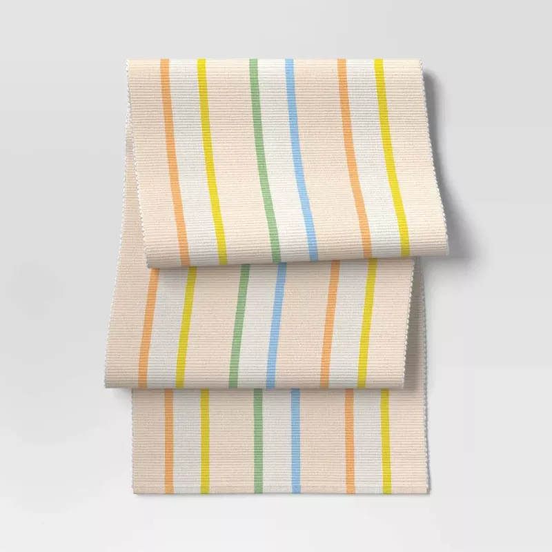 72"x14" Striped Table Runner -