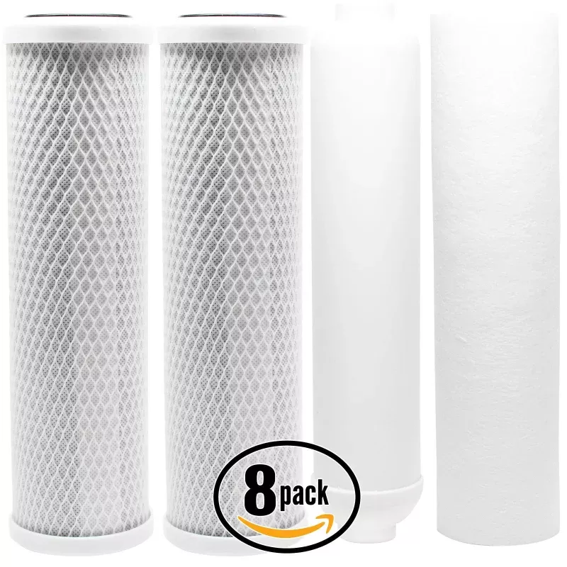 8-Pack Replacement Filter Kit for Proline Proline Plus RO System - Includes Carbon Block Filters, PP Sediment Filter & Inline Filter Cartridge