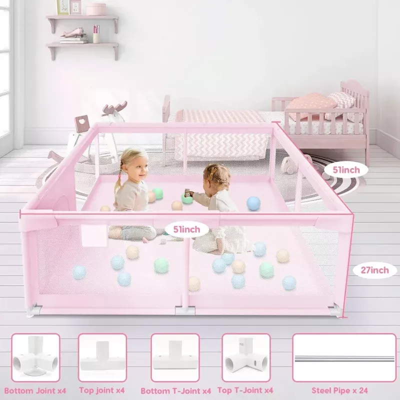 Baby Playpen - Pink