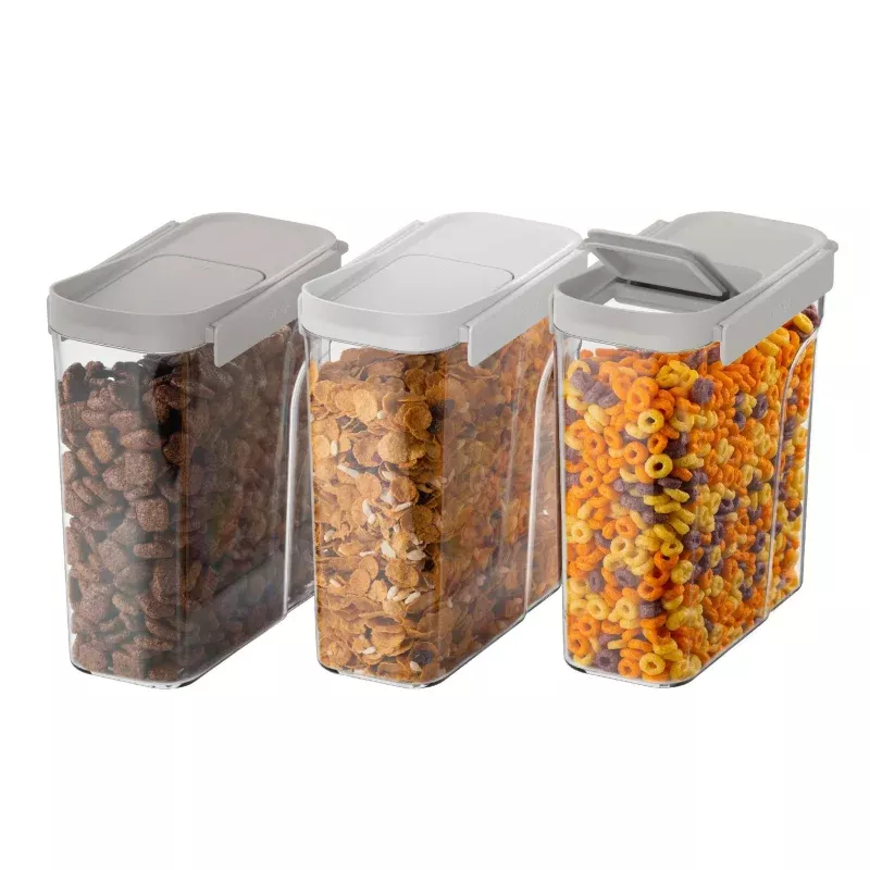 Bentgo 6pc Pantry Airtight Cereal Container Set White Stone
