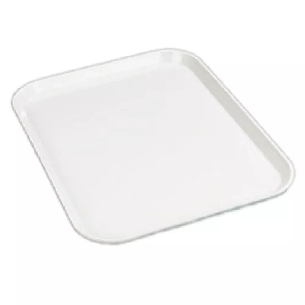 Case of 12 - Carlisle 2015FG001 20-1/4 Inch Cafeteria Tray Break-Resistant Fiberglass Bone White