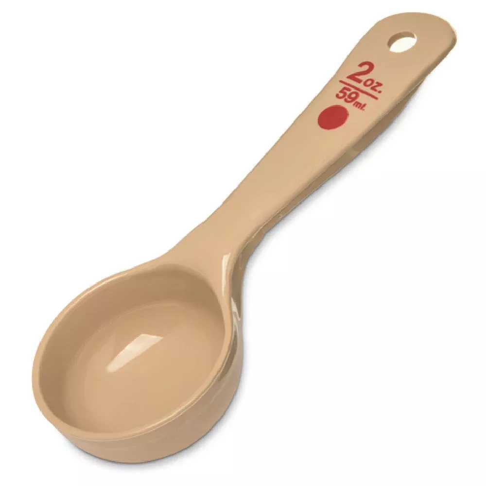 Case of 12 - Carlisle 432206 1-1/2 Oz Portion Server Solid Dishwasher Safe Beige Polycarbonate