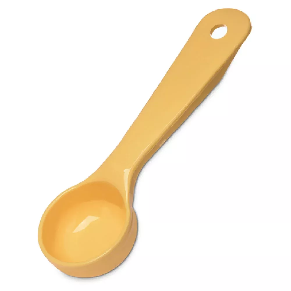 Case of 12 - Carlisle 492104 1 Oz Portion Spoon Solid Short Handle Yellow Plastic