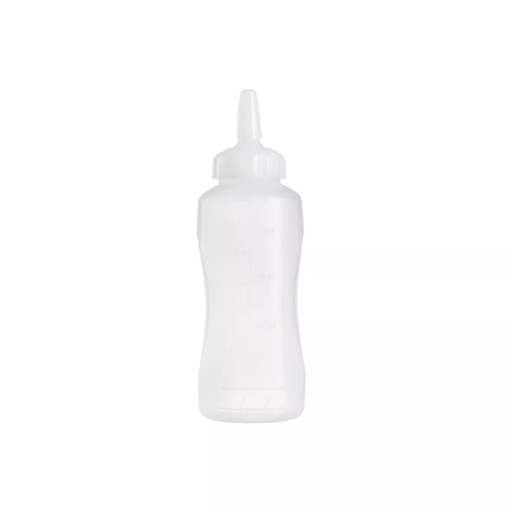 Case of 25 - CFS 01375 8 Oz Clear Co-Polymer Mini Squeeze Bottle for Condiments