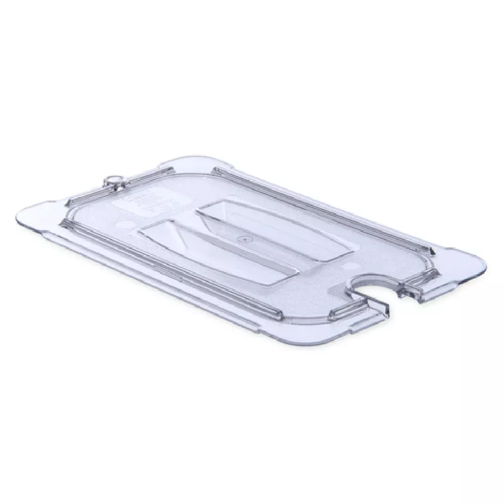 Case of 6 - Carlisle 10291U07 10 Inch Clear Handled Notched Food Pan Cover Polycarbonate