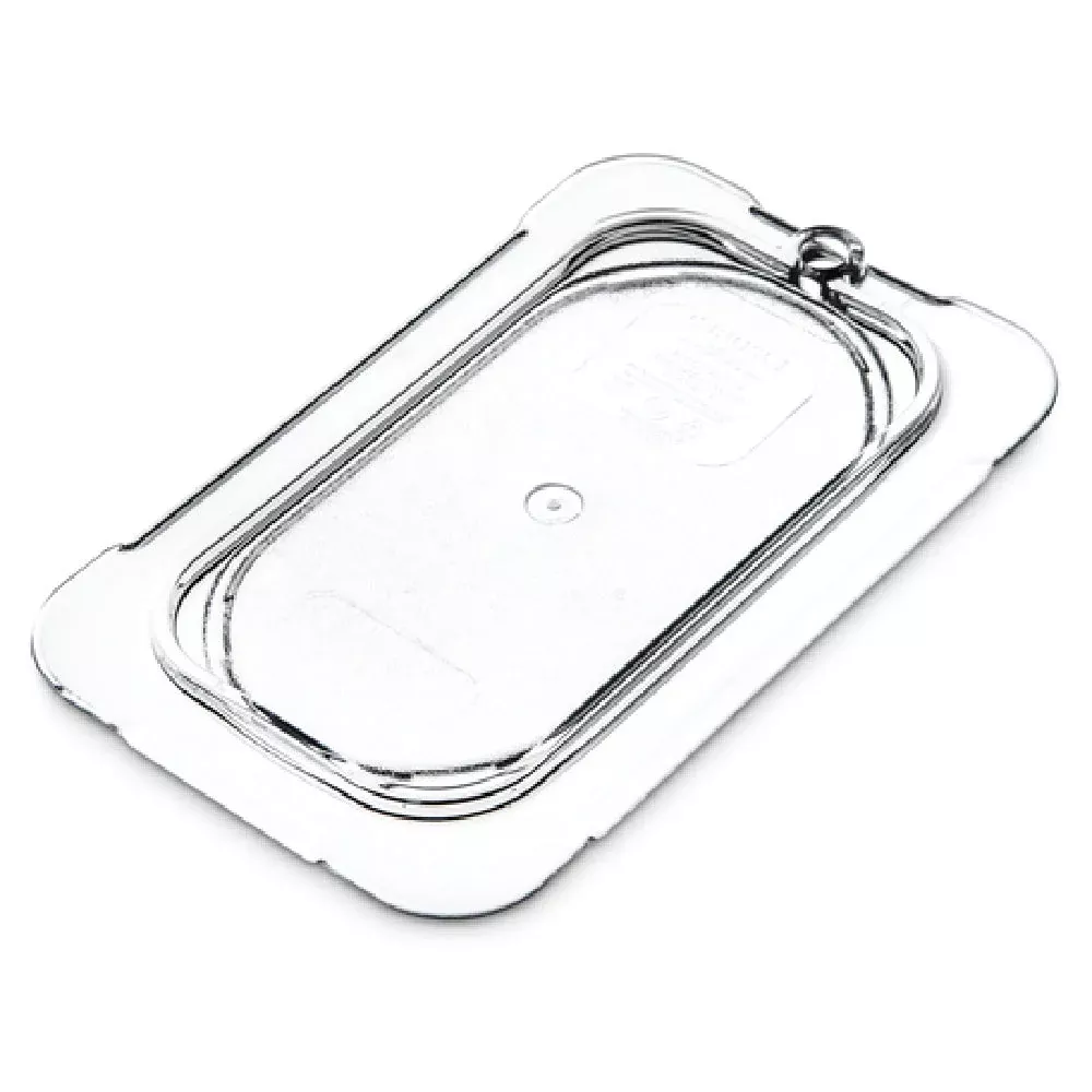 Case of 6 - Carlisle 10336U07 6.88 Inch Clear Flat Lid for 1/9 Size Food Pan with Polycarbonate