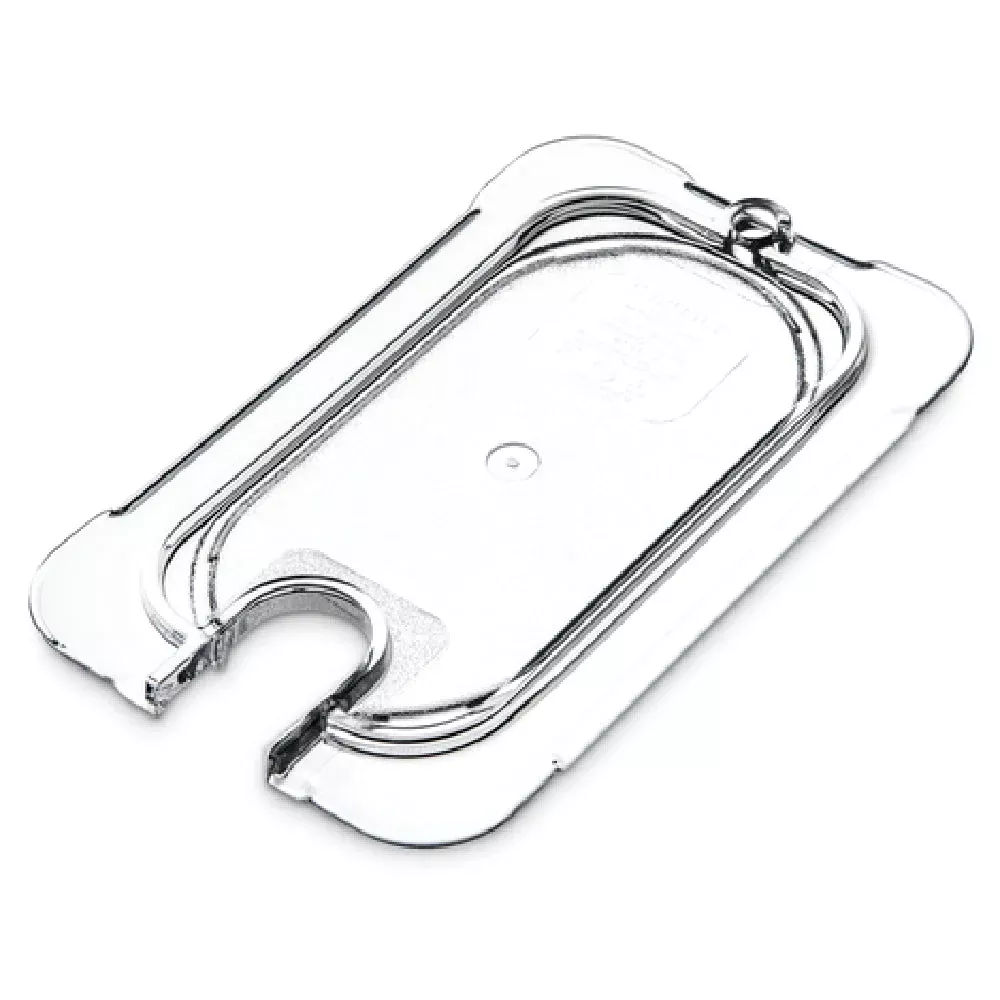 Case of 6 - Carlisle 10337U07 6.88 Inch Clear Plastic Food Pan Cover Notched Stackable