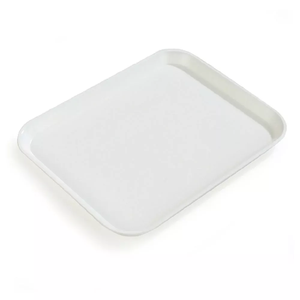 Case of 6 - Carlisle 2216FGQ001 22 Inch Rectangular Cafeteria Tray with Break-Resistant Fiberglass White