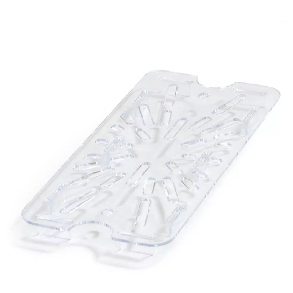 Case of 6 - Carlisle 3067007 10 Inch Clear Polycarbonate Food Pan Drain Shelf with Footed Design