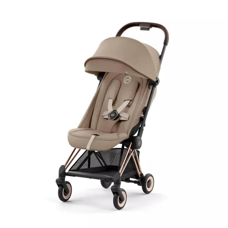 COYA Stroller - Rose Gold Frame + Cozy Beige Seat