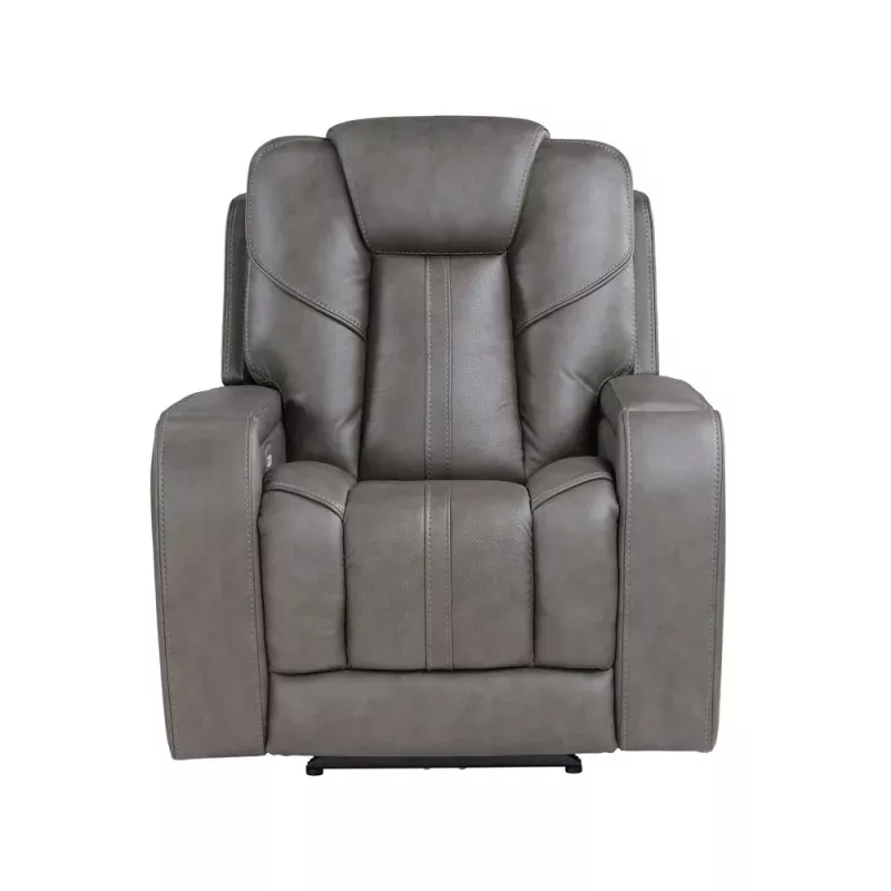 Daniel Triple Power Home Theater Leather Recliner