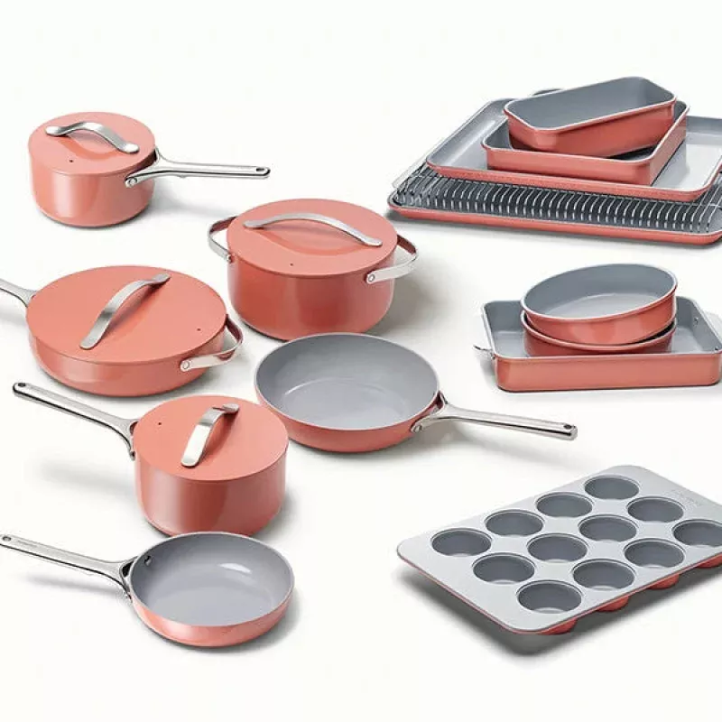 Deluxe 20-Piece Cookware & Bakeware Set - Perracotta