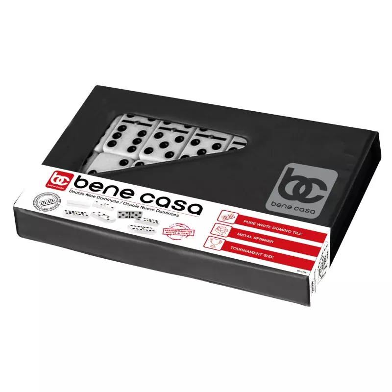 Double Nine Dominoes in Black Pouch
