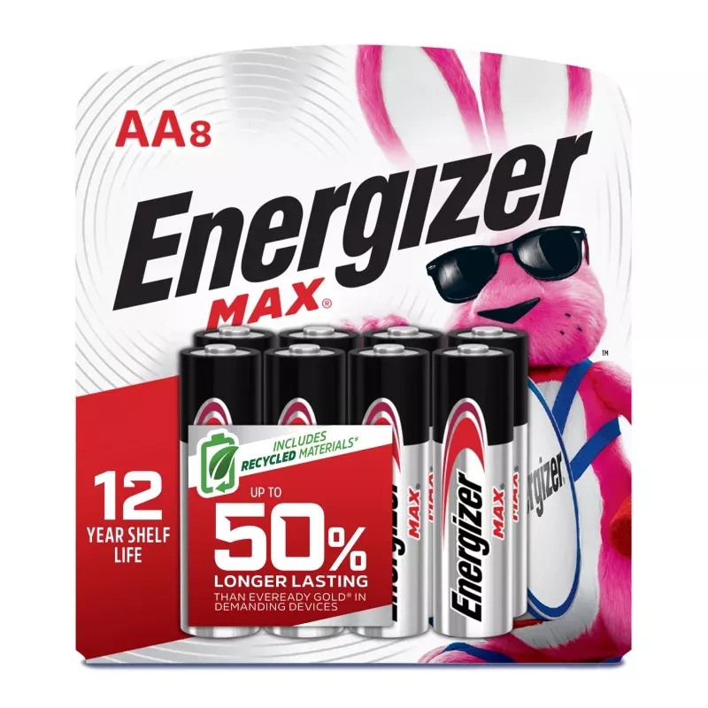 Energizer MAX AA Batteries (8 Pack), Double A Alkaline Batteries