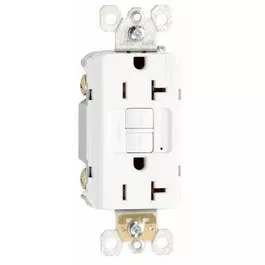 GFCI Outlet, Heavy Duty, 20A, White