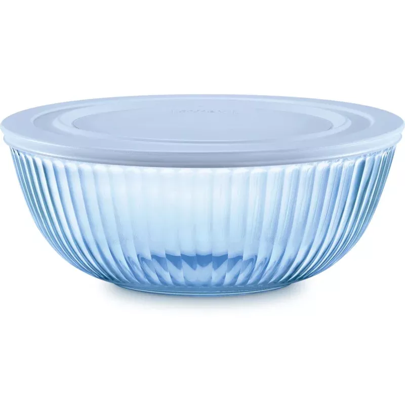 Glass Mixing Bowl - Tinted Blue
