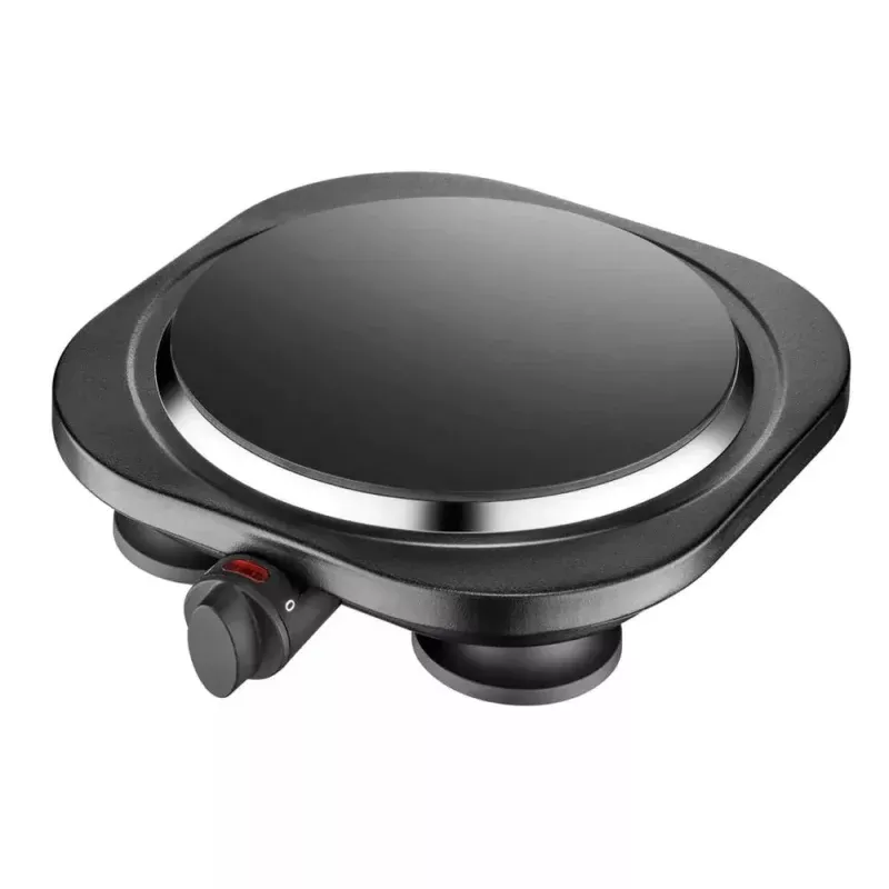 Glass Top Electric Single Burner - Black