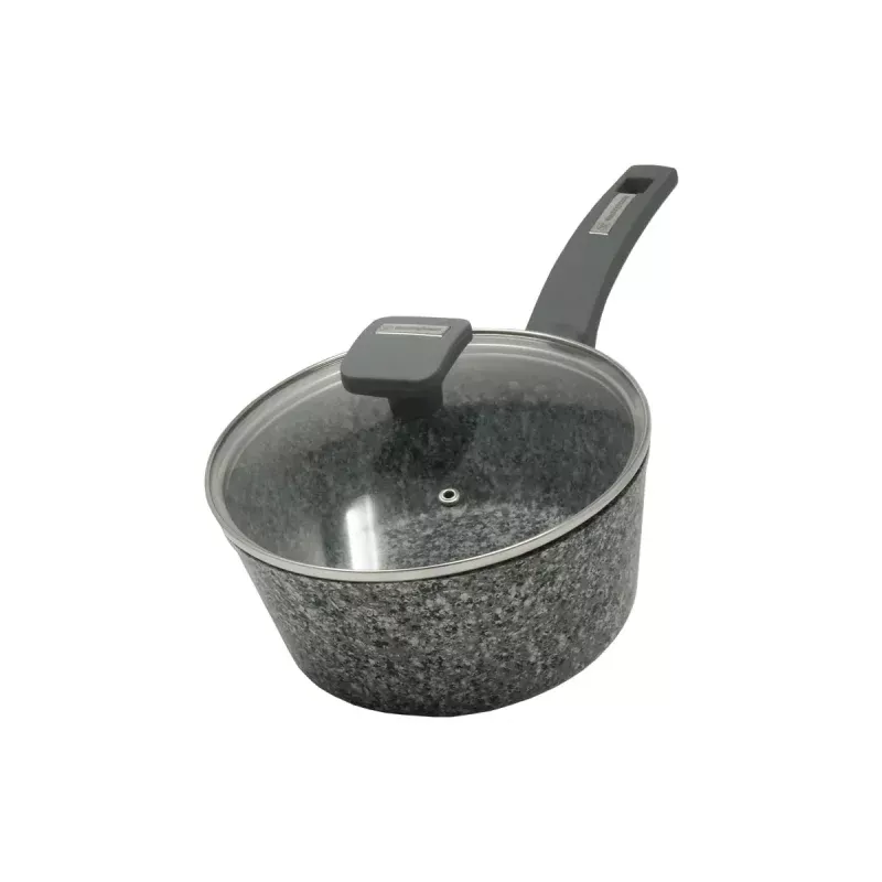 Gray granite marble finish sauce pan (8")