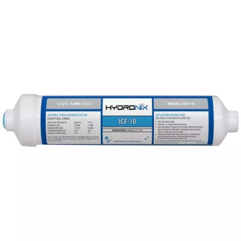 Inline GAC Carbon Water Filter | 2" X 10" Carbon Water Filter