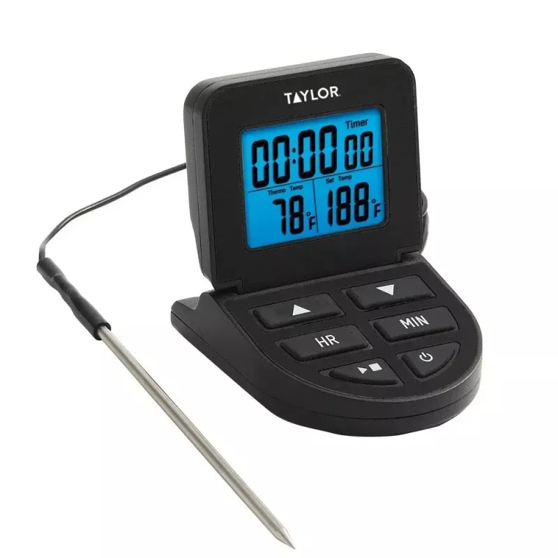 Kitchen Programmable Cooking Thermometer with Wired Probe