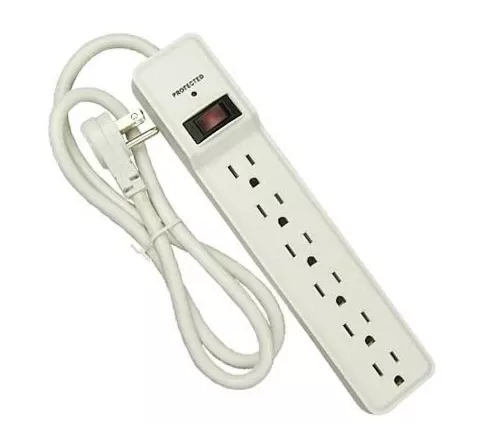 Master Electrician 6-Outlets White Surge Protector