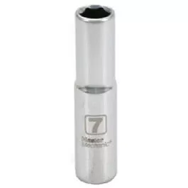 Metric Deep Well Socket, 6-Point, 1/4-In. Drive, 7mm
