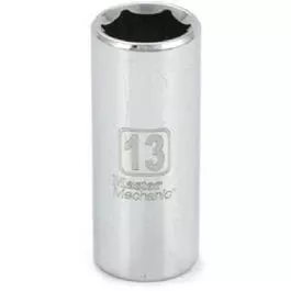 Metric Deep Well Socket, 6-Point, 3/8-Inch Drive, 13mm