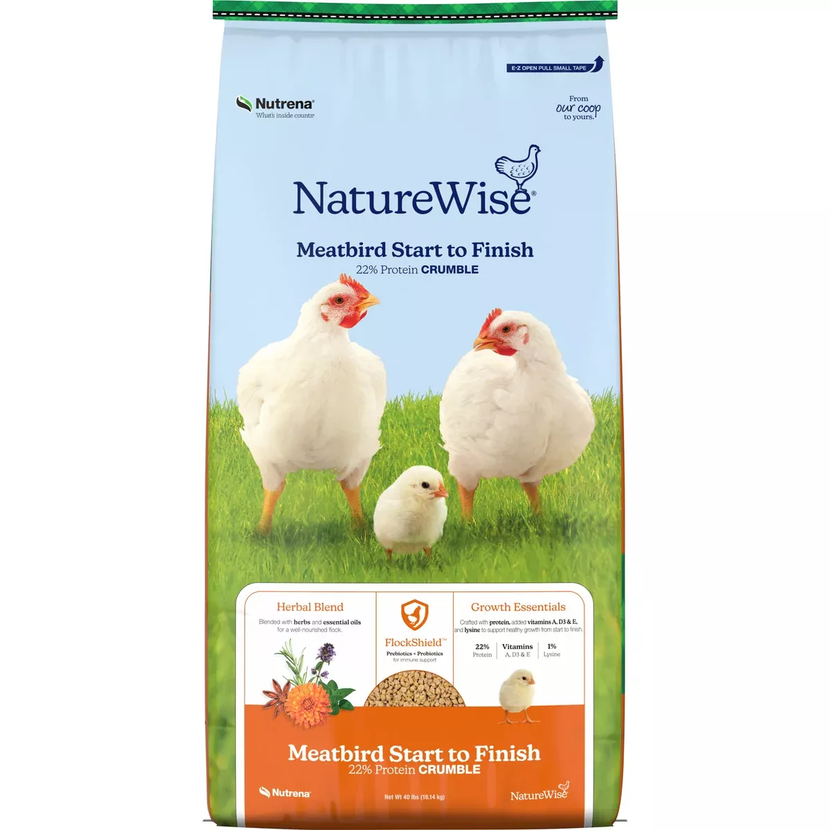 Nutrena NatureWise Meatbird 22% Protein Crumble