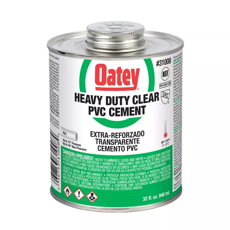 Oatey PVC Heavy Duty Medium Set Clear Cement