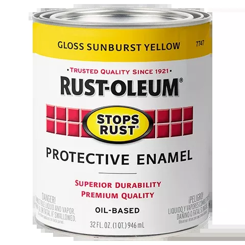 Rust-Oleum Protective Enamel Brush-On Paint Gloss Sunburst Yellow