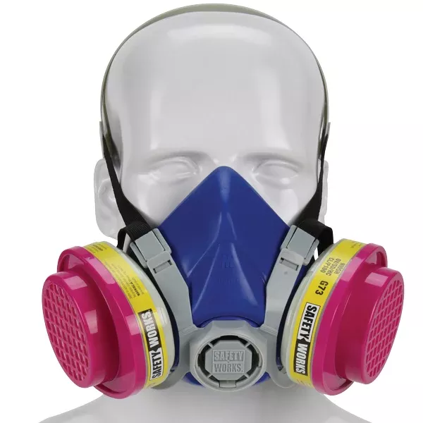 SAFETY WORKS Multi-Purpose Half Mask Respirator