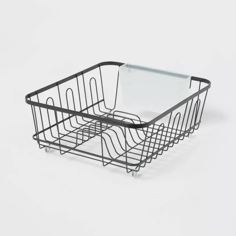 Small Steel Dish Drainer Black