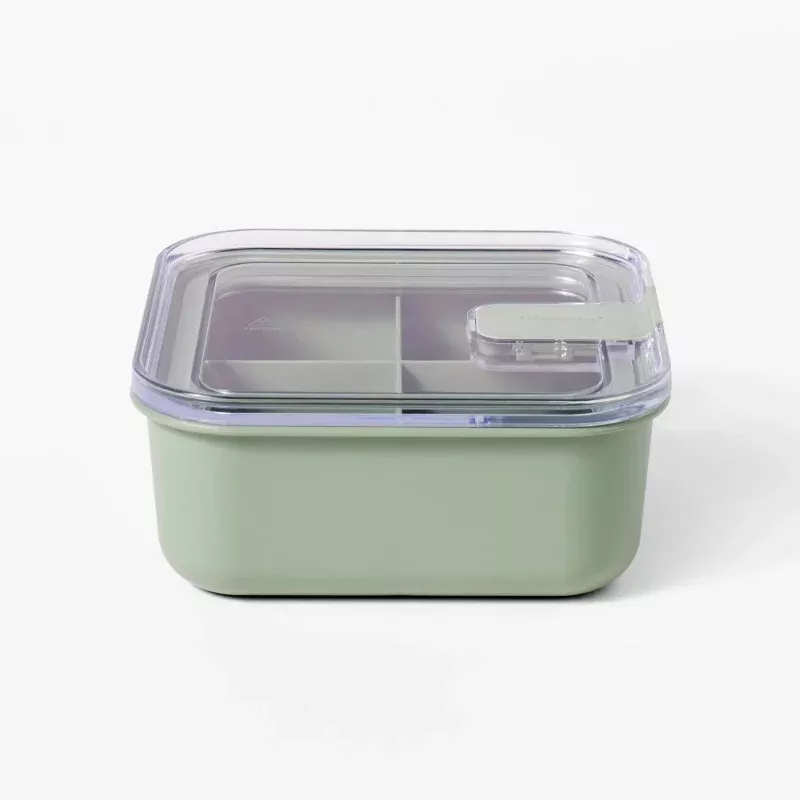 Square Bento Meal Prep Food Storage Container - Sage