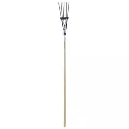 Steel Shrub Rake, 6 Tines, 48-In. Handle