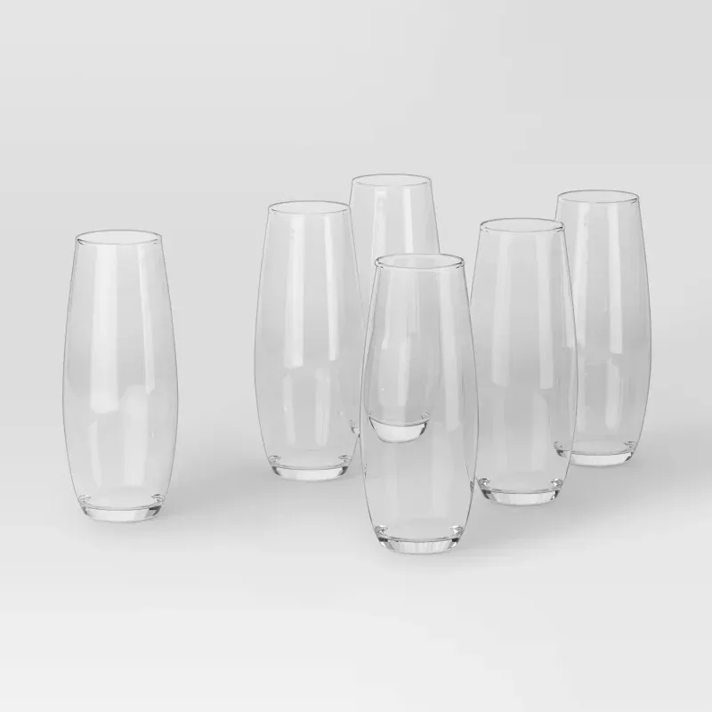 Stemless Hutton Champagne Flute Set - 6 Pieces