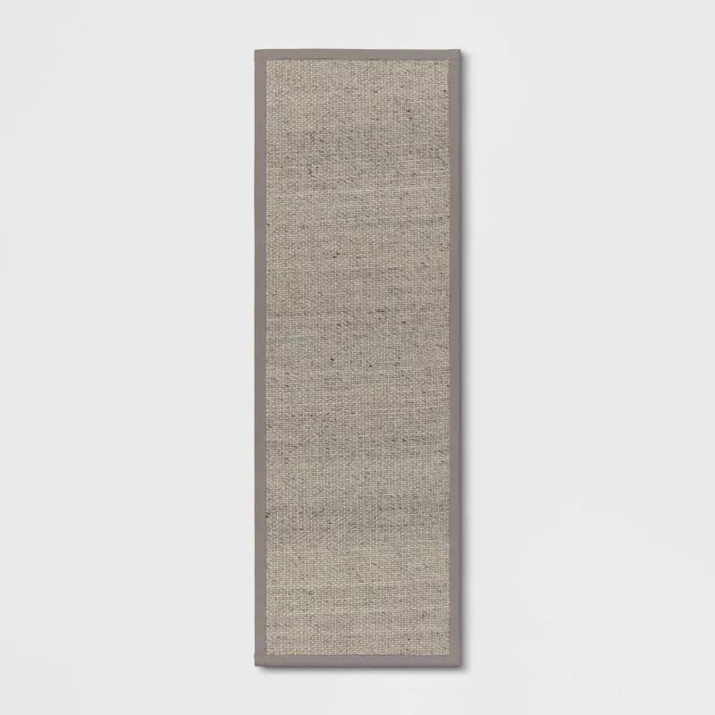 Textured Pet Kitchen Runner Rug - Gray