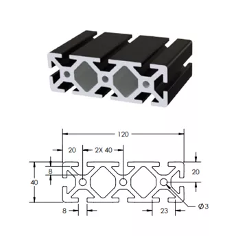 TSLOTS 650122 - Aluminum Extrusion