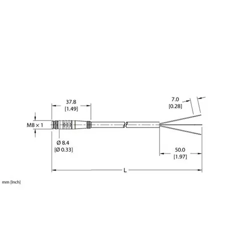 TURCK PSG 3F-3 Actuator and Sensor Cordset